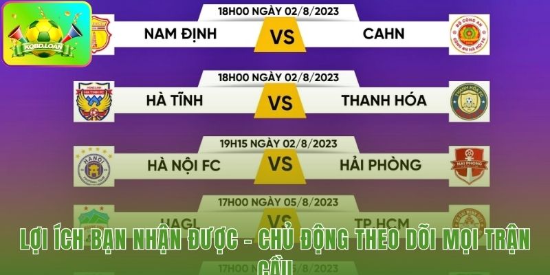 Lịch thi đấu giúp cân bằng cuộc sống và đam mê sân cỏ